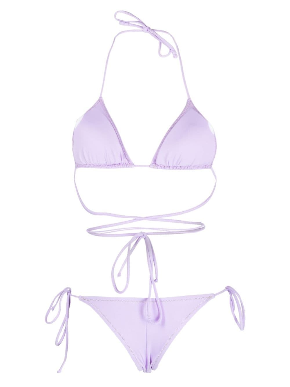 Reina Olga Triangle Bikini Set In White