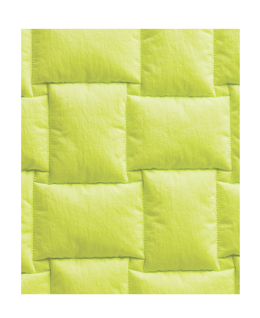 Bottega Veneta Intrecciato Pattern Padded Gilet In Yellow