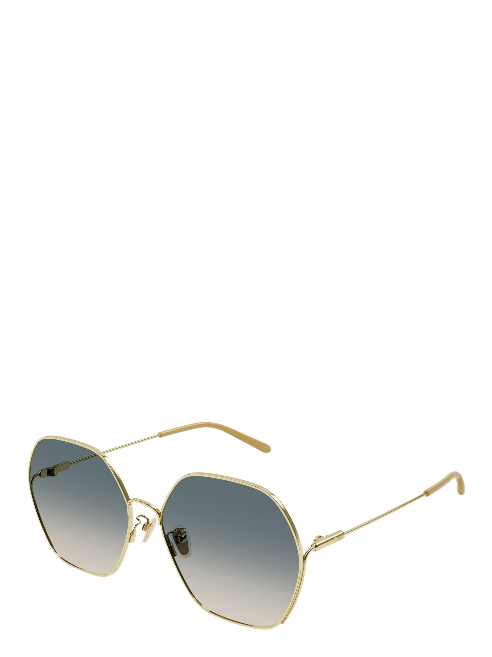 Chloé Oversized Hexagonal-frame Sunglasses In Gray