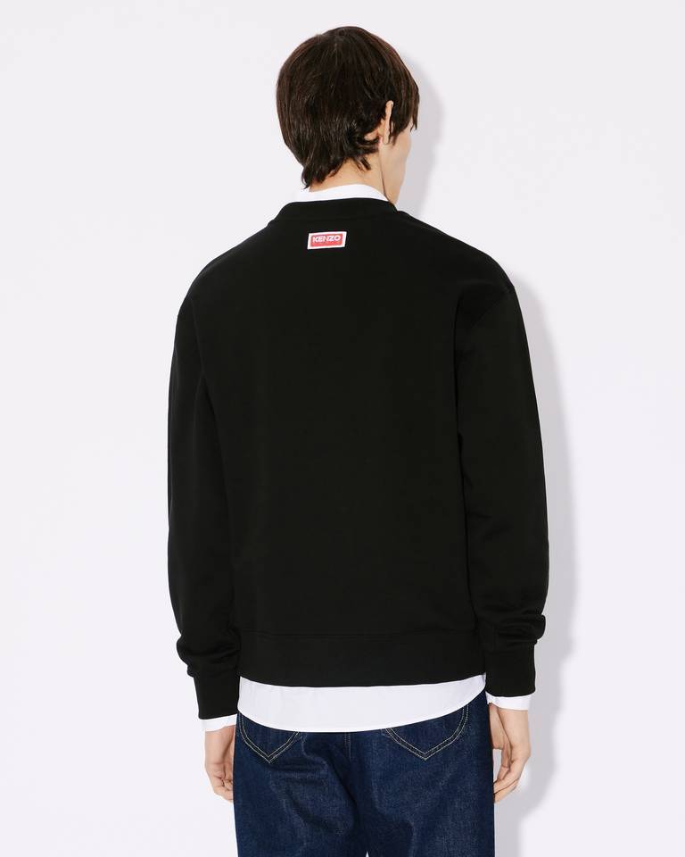 Kenzo Varsity Jungle Embroidered Sweatshirt In Black