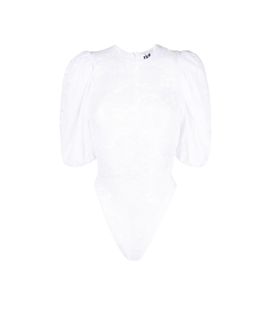 Msgm Bubble Sleeve Blouse In White