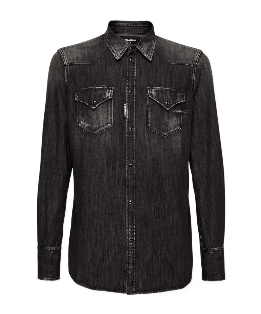 Dsquared2 Classic Western Shirt In Black