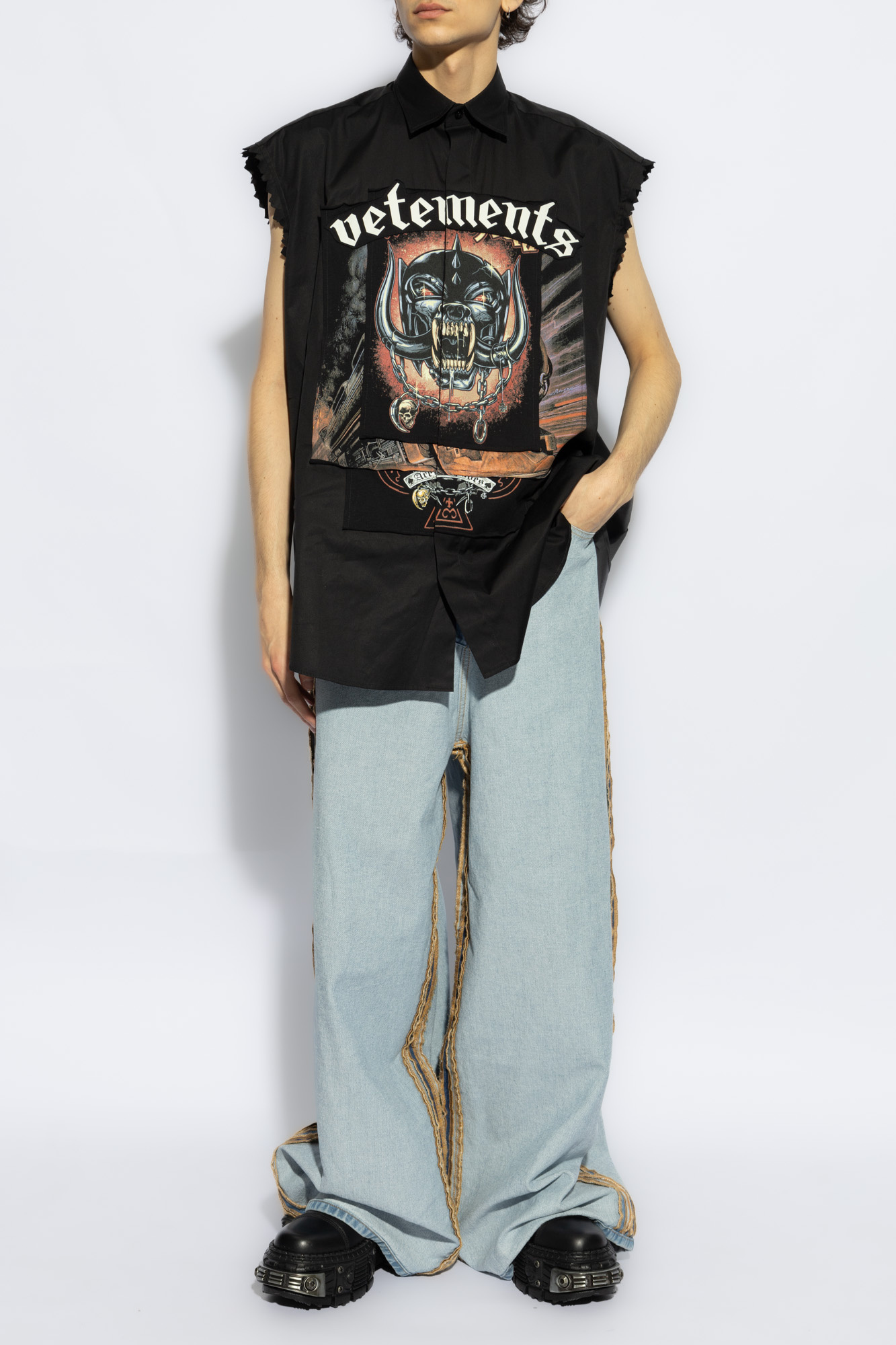 Vetements Pattern Shirt In Black