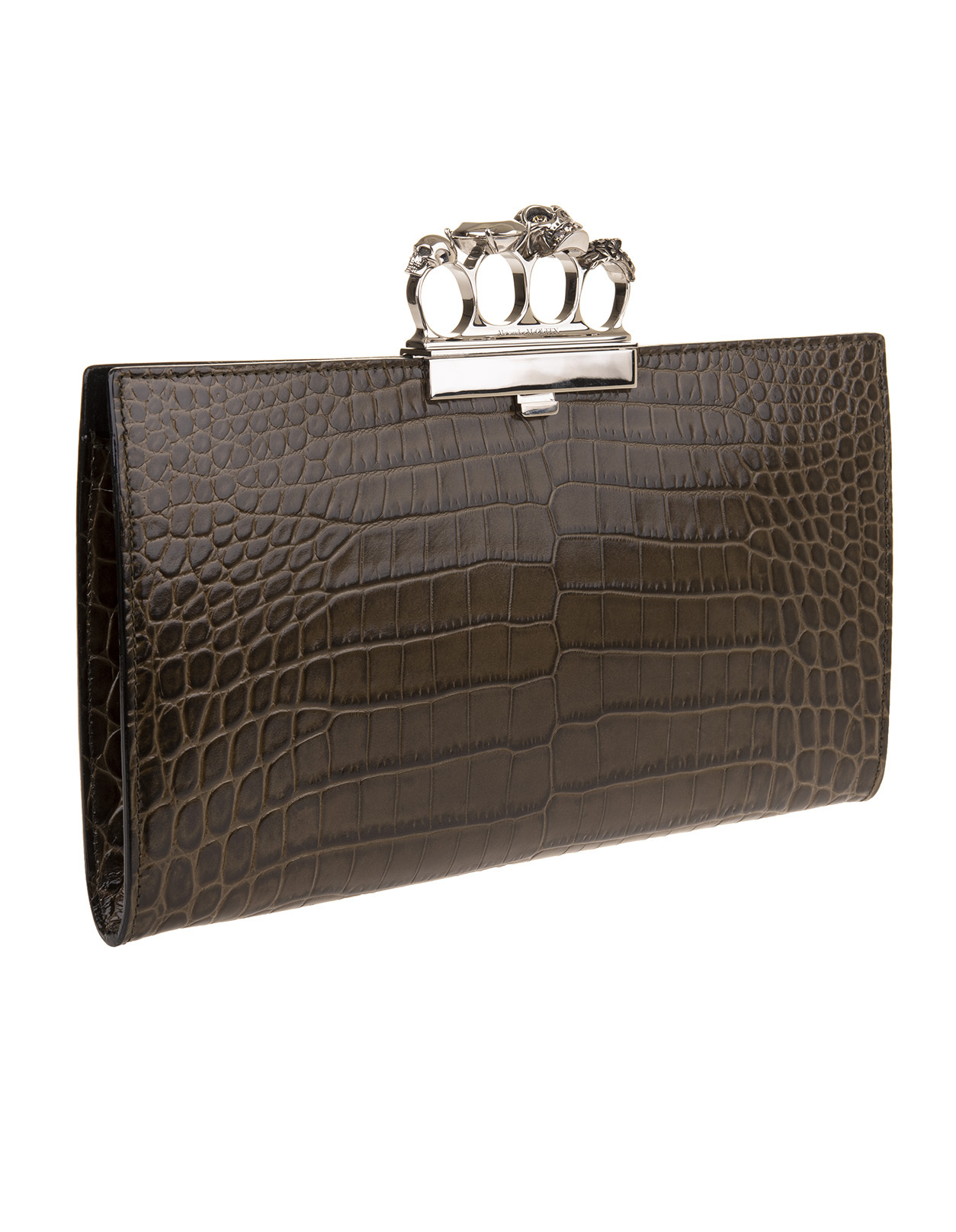 ALEXANDER MCQUEEN ALEXANDER MCQUEEN SKULL FOUR RING CLUTCH BAG