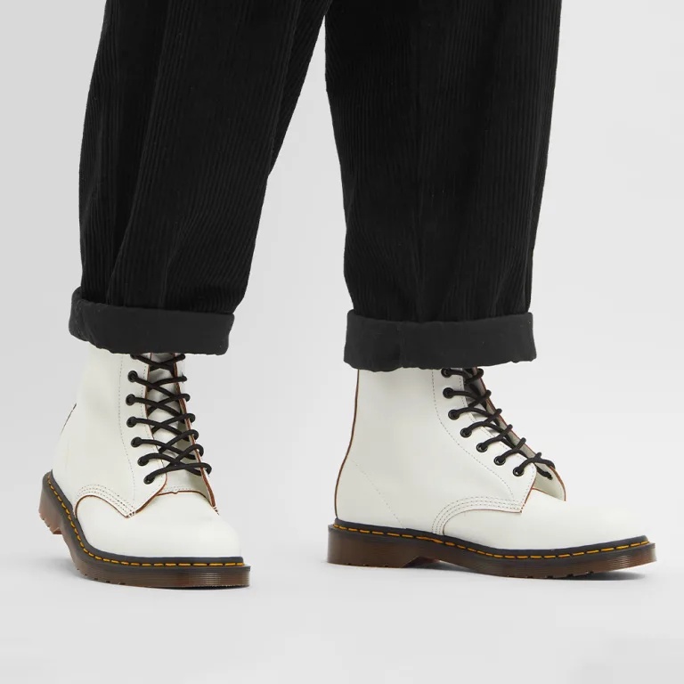 Dr. Martens' 1460 Vintage 8-hole Boots In White