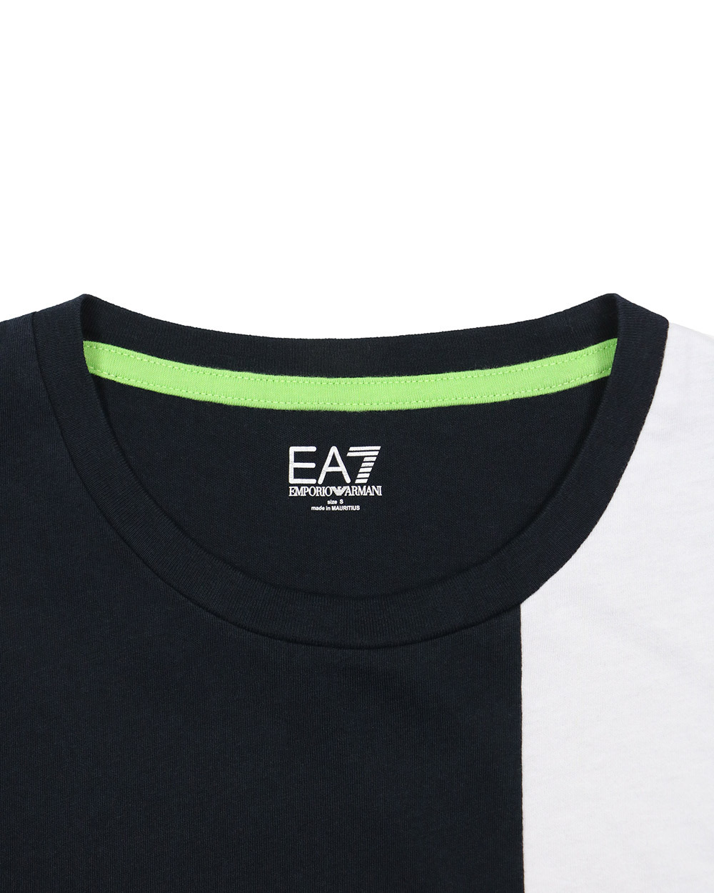 EA7 LOGO PRINTED T-SHIRT WITH ROUND NECK