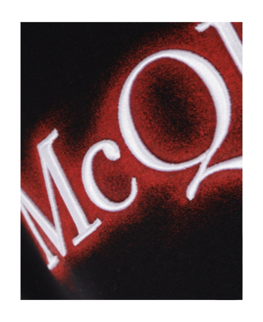 Alexander Mcqueen Spray Effect Logo Sweatshirt In Black