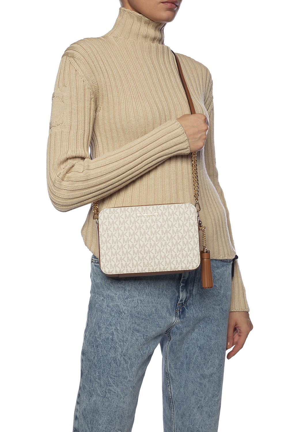 MICHAEL KORS MICHAEL MICHAEL KORS GINNY MEDIUM LOGO CROSSBODY BAG