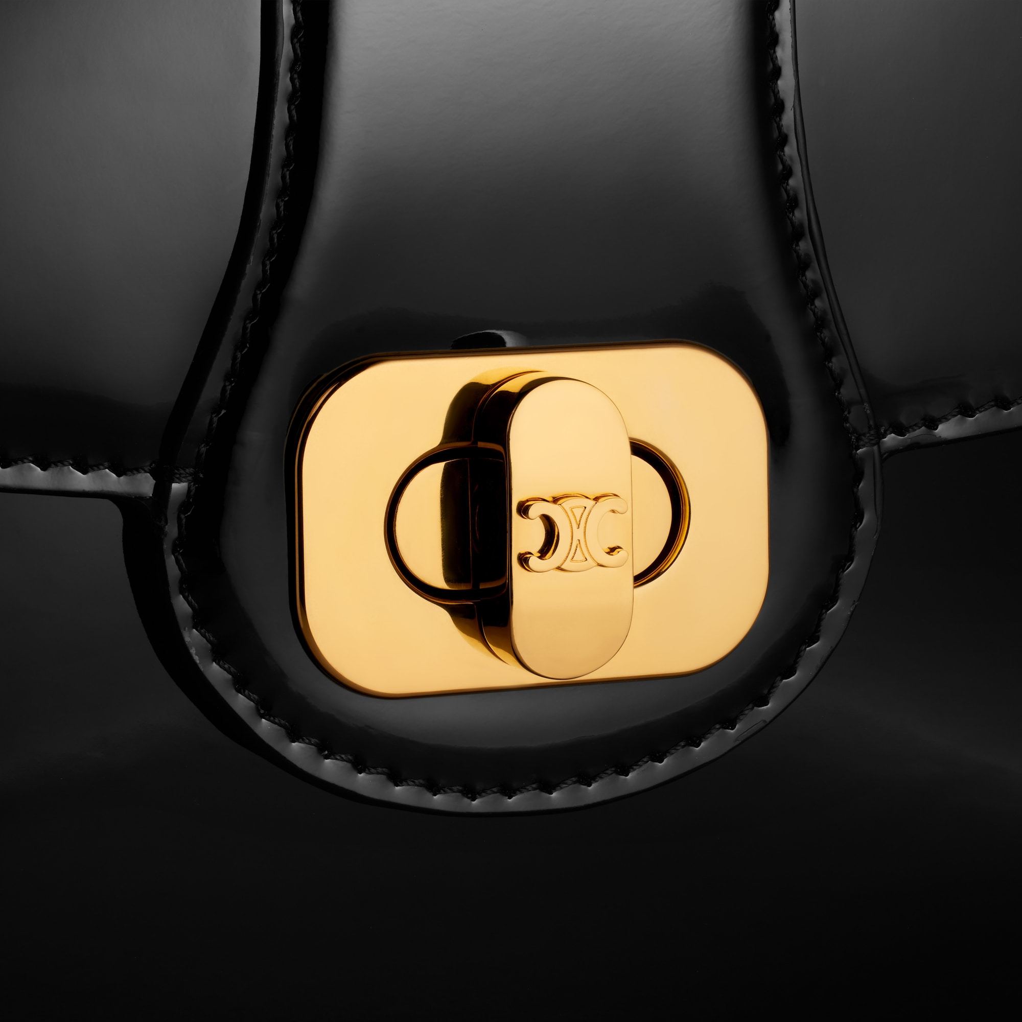 Celine Josephine Teen Leather Shoulder Bag In Black
