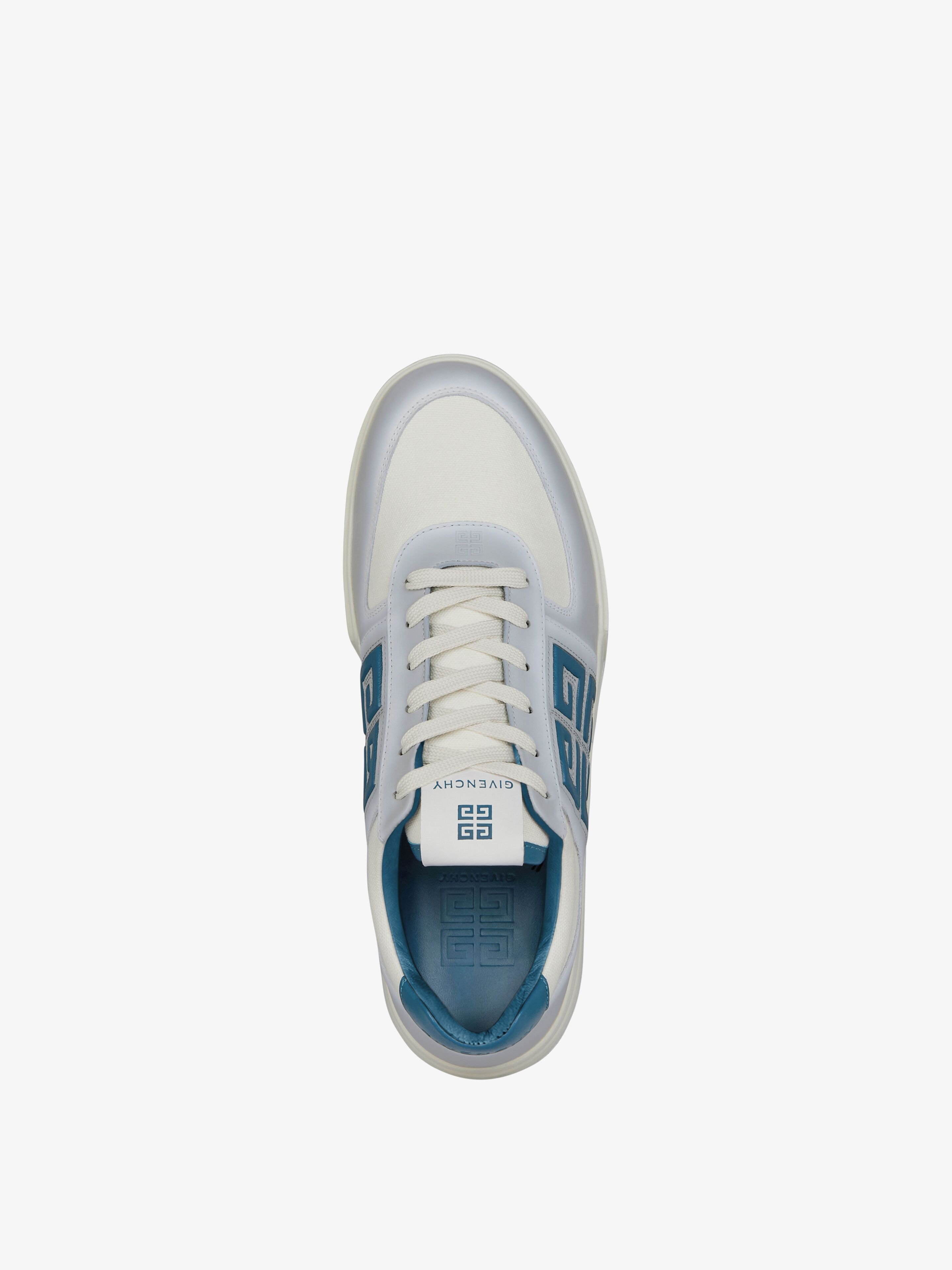 Givenchy G4 Sneakers In Gradient Leather And Canvas In White