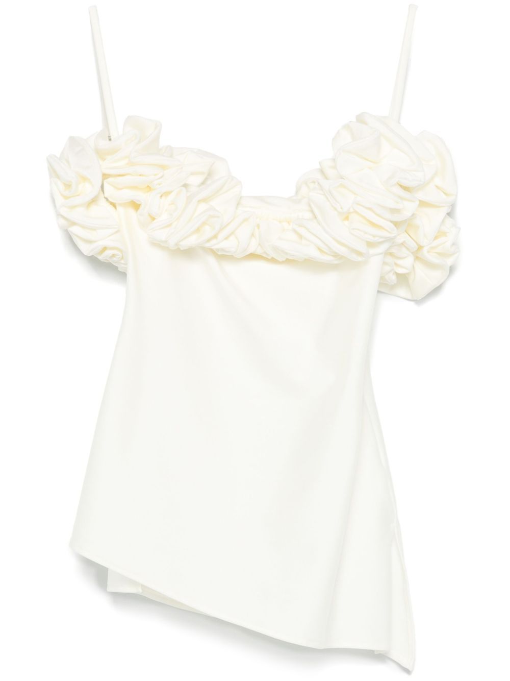 Coperni Sleeves Off-the-shoulder Ruffled Top In White