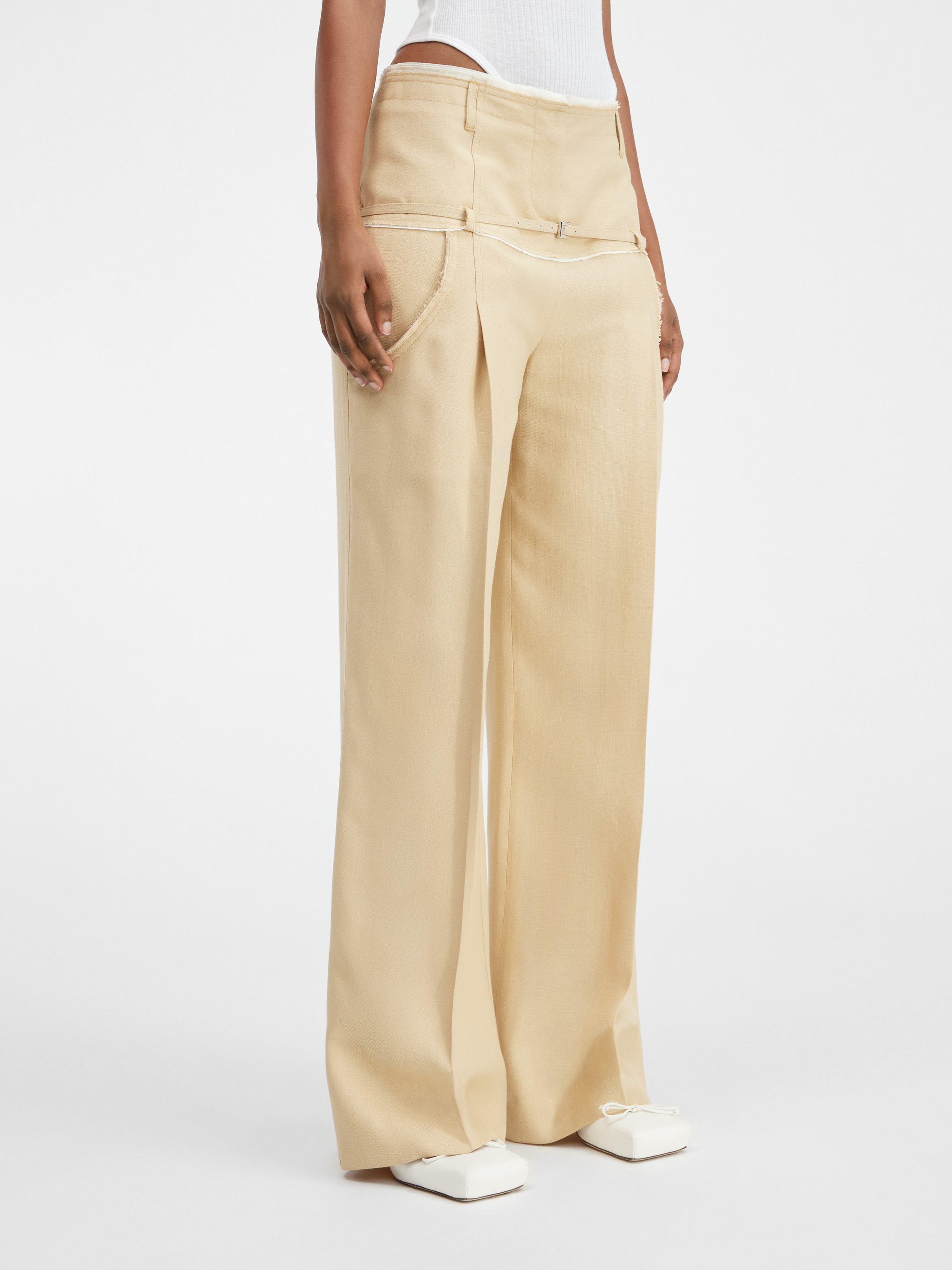 Jacquemus Le Pantalon Criollo Tailored Trousers In Nude