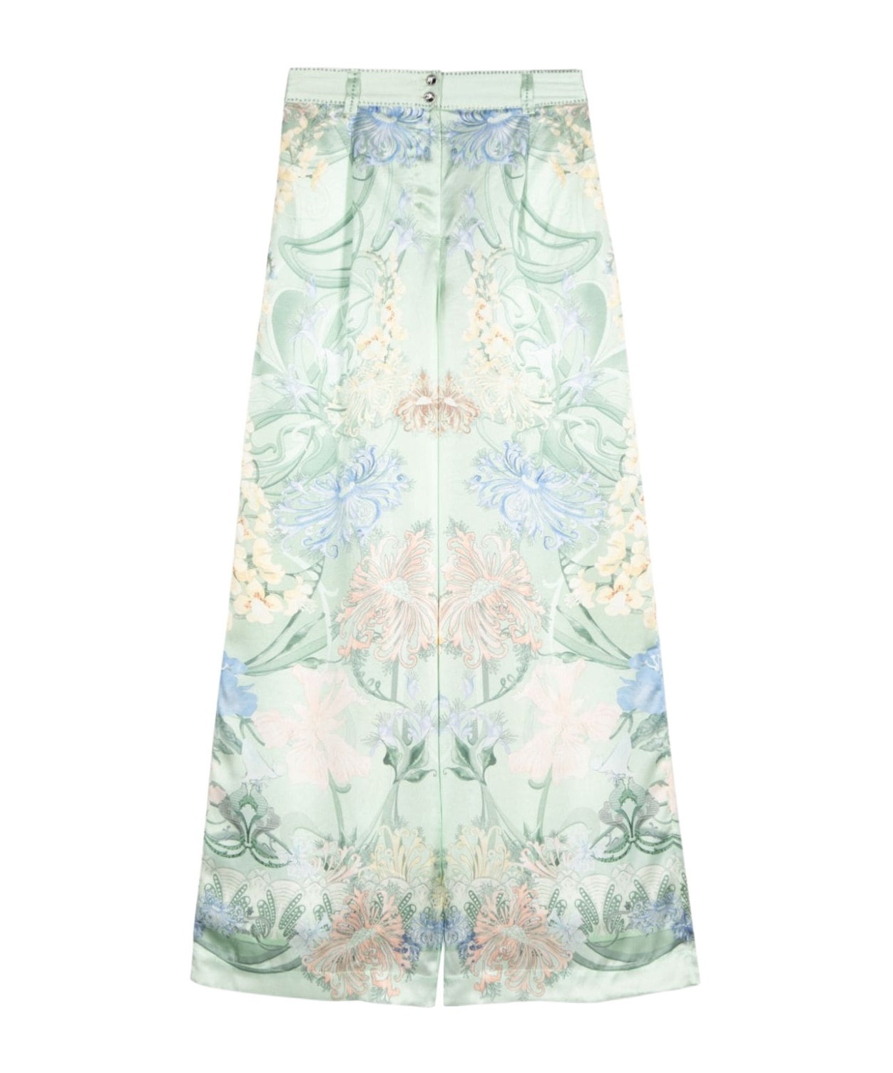 Camilla Dreaming In Dutch-print Silk Trousers In White