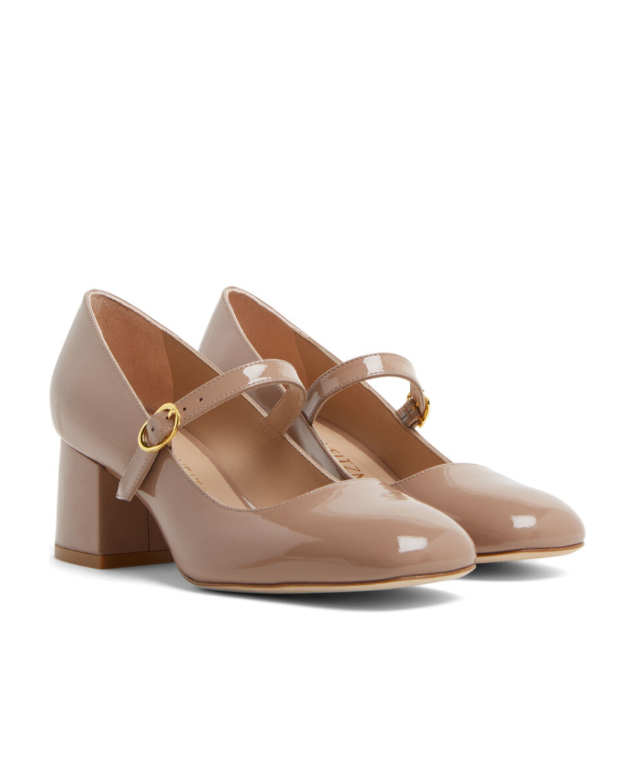 Stuart Weitzman Patent Leather Stuart Mj Pumps 60 In Nude