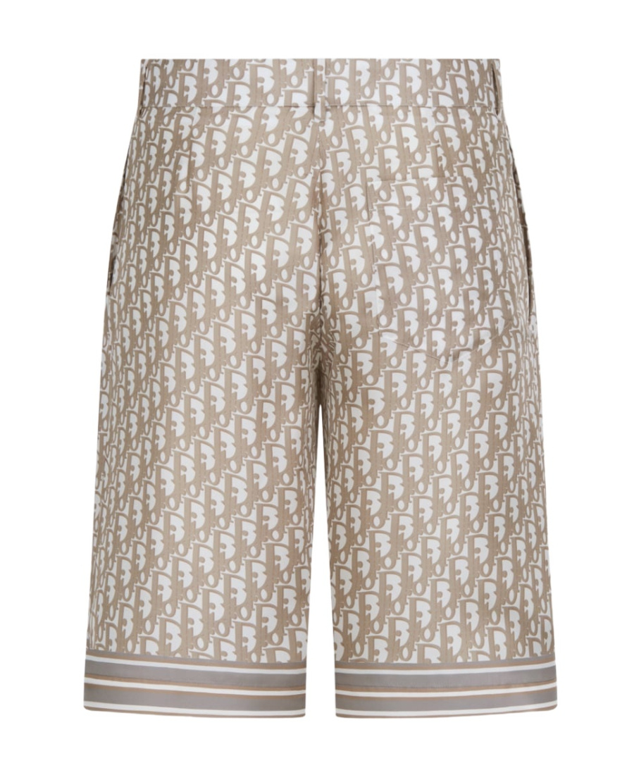 Dior Oblique Bermuda Shorts In Nude