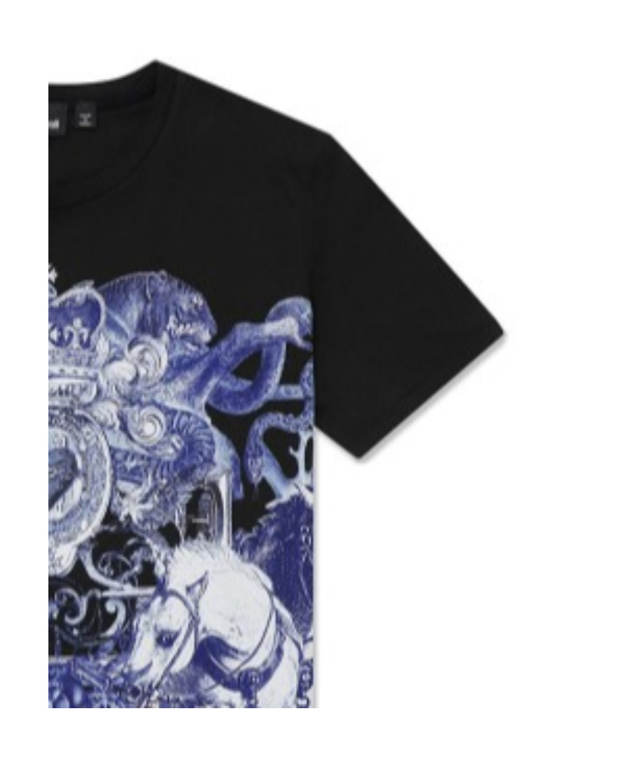 Just Cavalli Printed T-shirt In Black