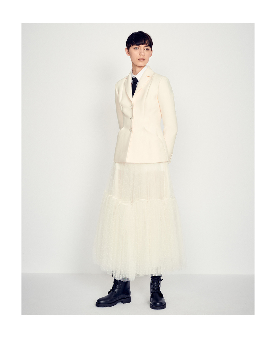 Dior Single-breasted Suit Coat In White