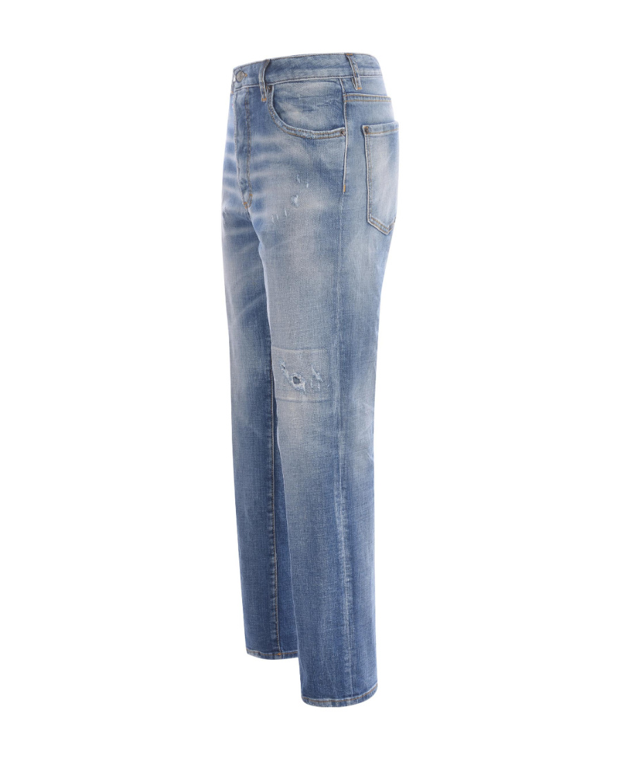 Shop Dsquared2 Faded-effect Straight-leg Jeans In Blue