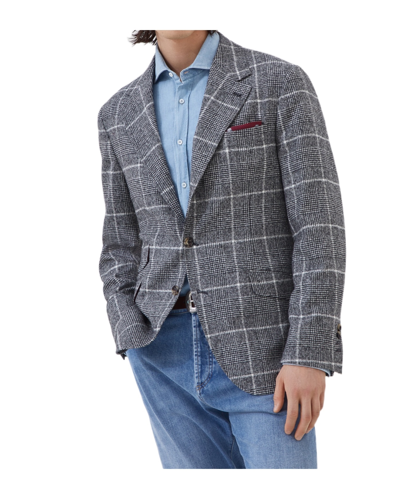 Brunello Cucinelli Single-breasted Blazer In Gray