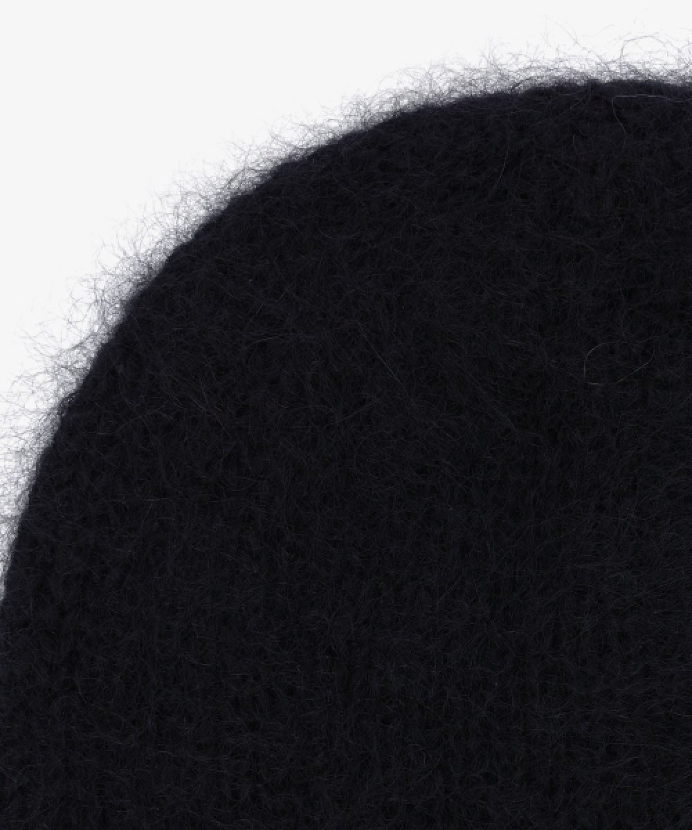 Saint Laurent Logo Patch Beanie In Black