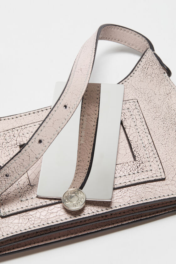 Acne Studios Mini Platt Leather Shoulder Bag In Nude