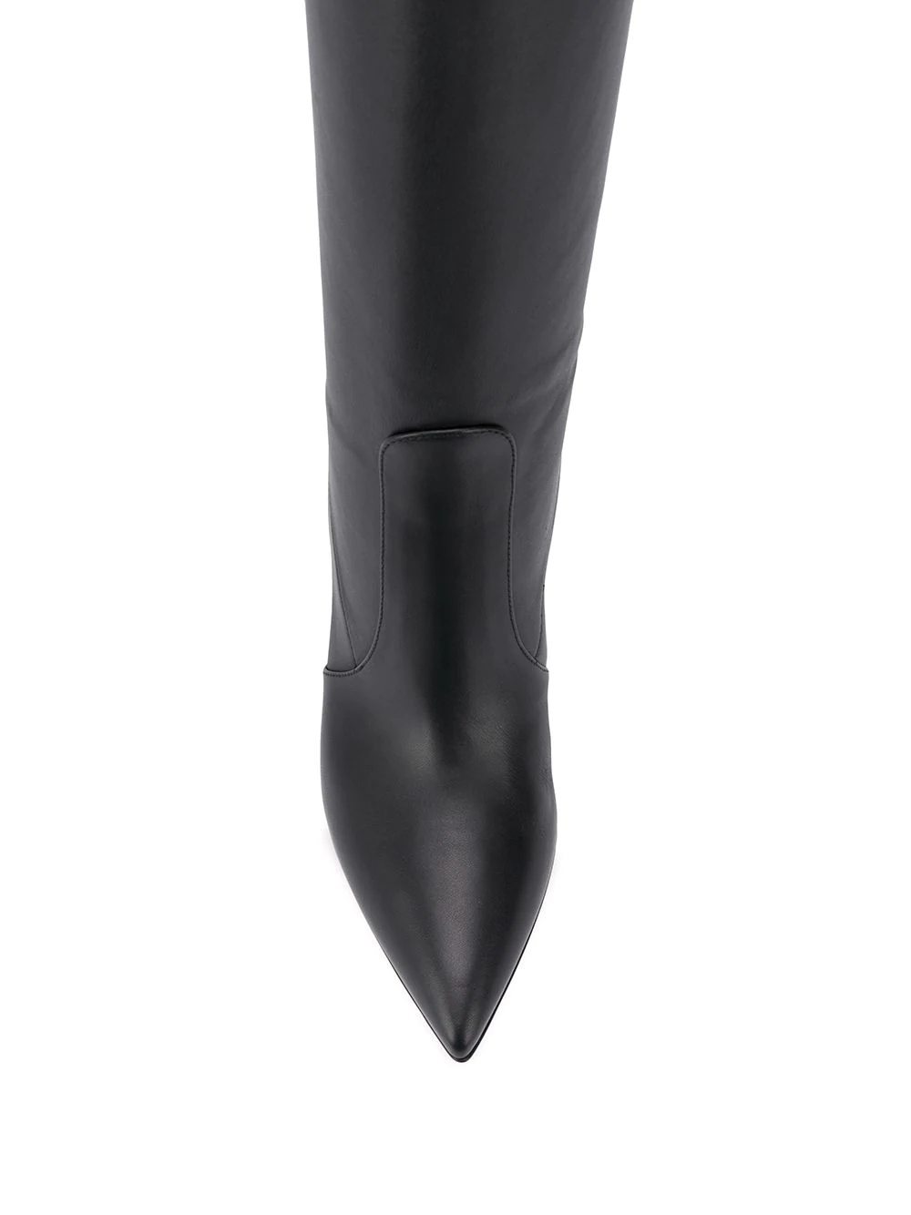 Gianvito Rossi Hansen 85 Leather Knee Boots In Black