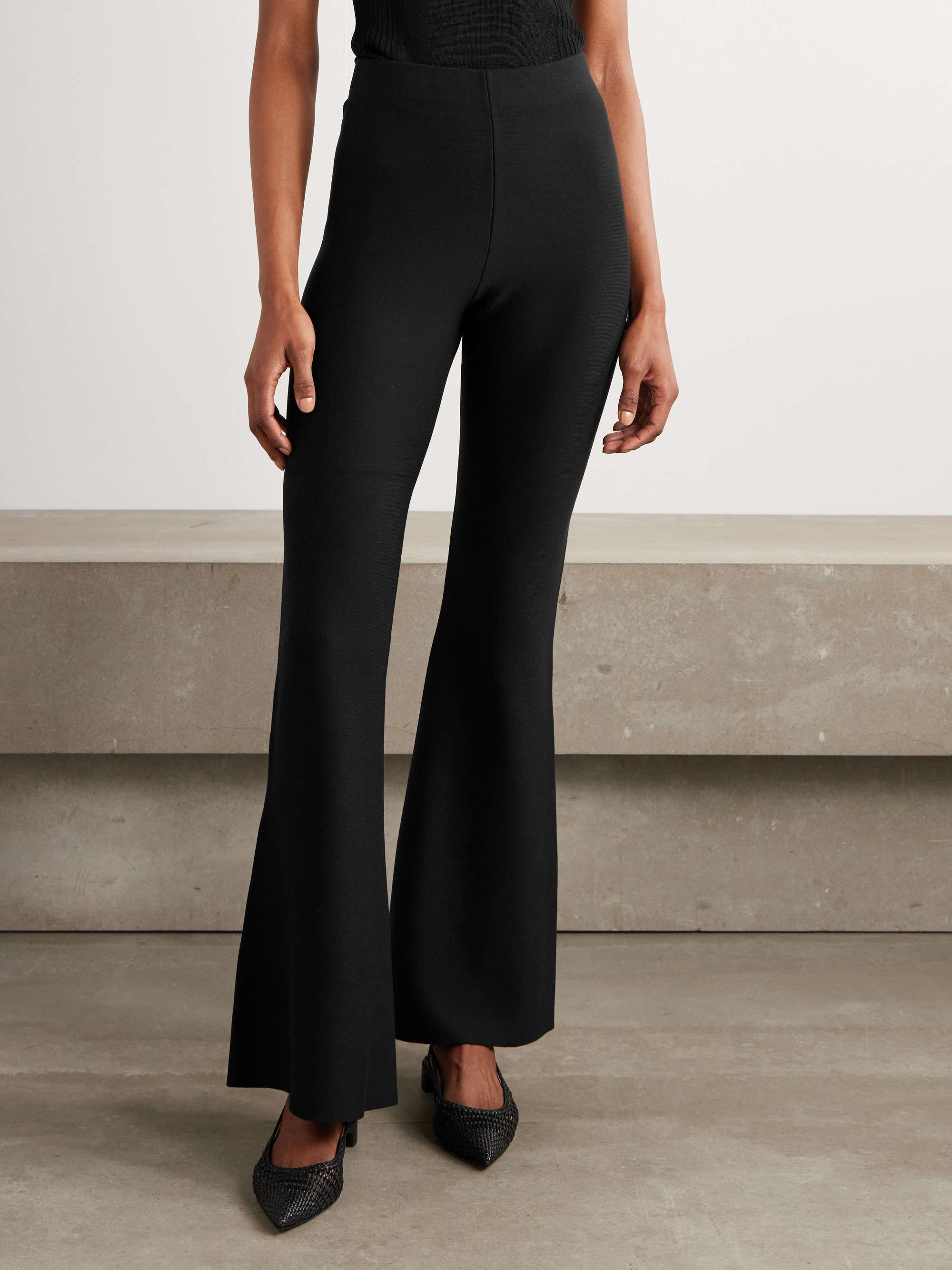 Gabriela Hearst Ambrosia Silk Flared Pants In Black