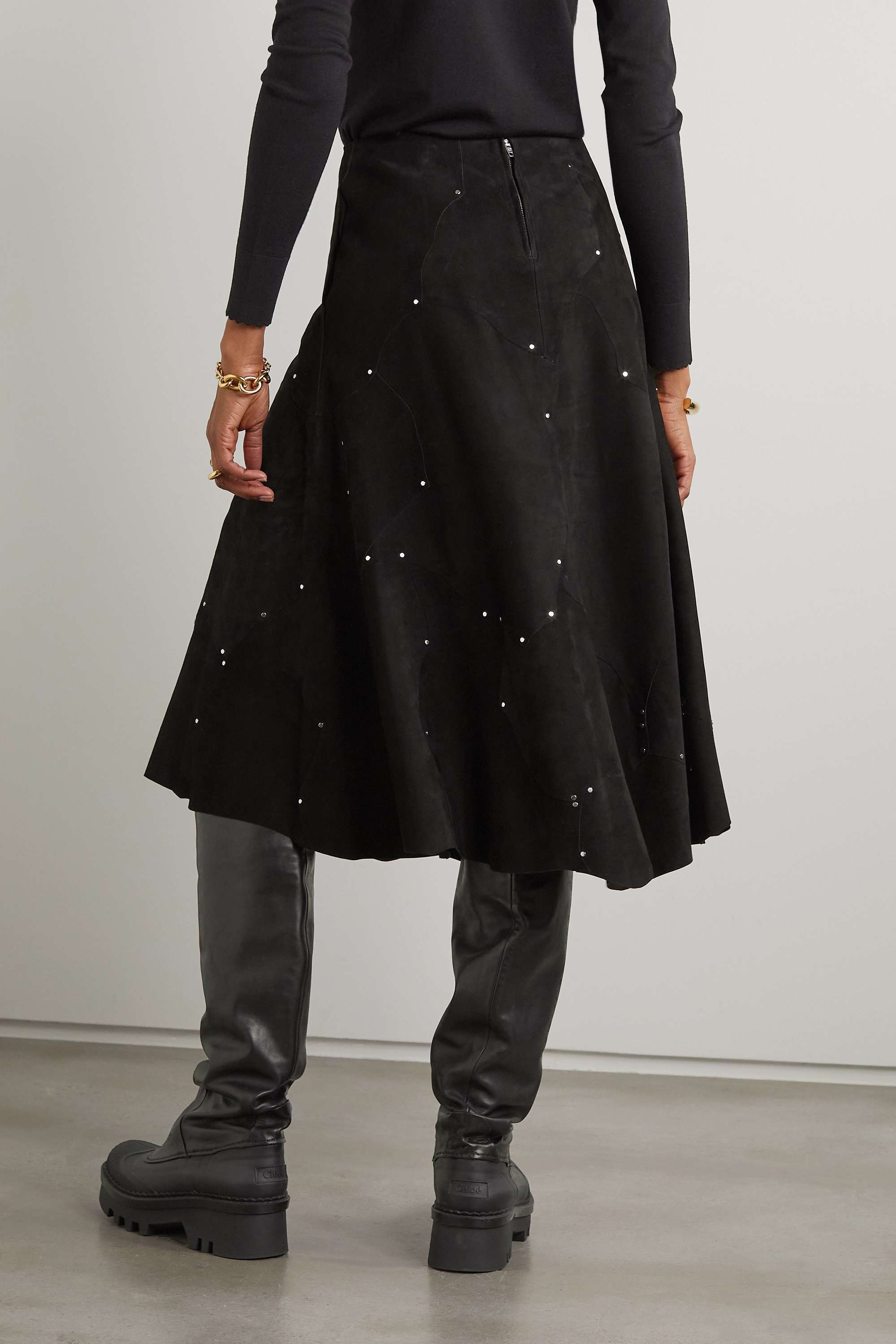 Chloé Medium-length Skirt With Ornament In Black
