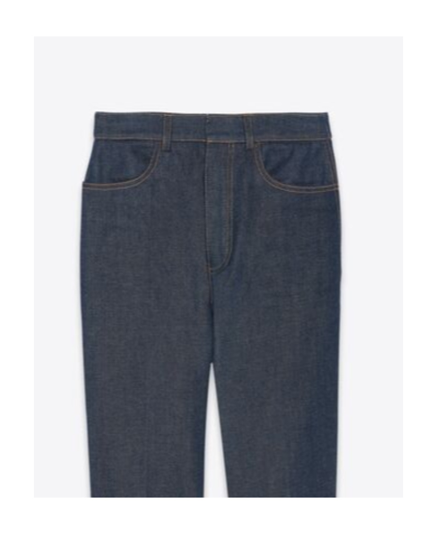 Saint Laurent High-waisted Bootcut Jeans In Blue