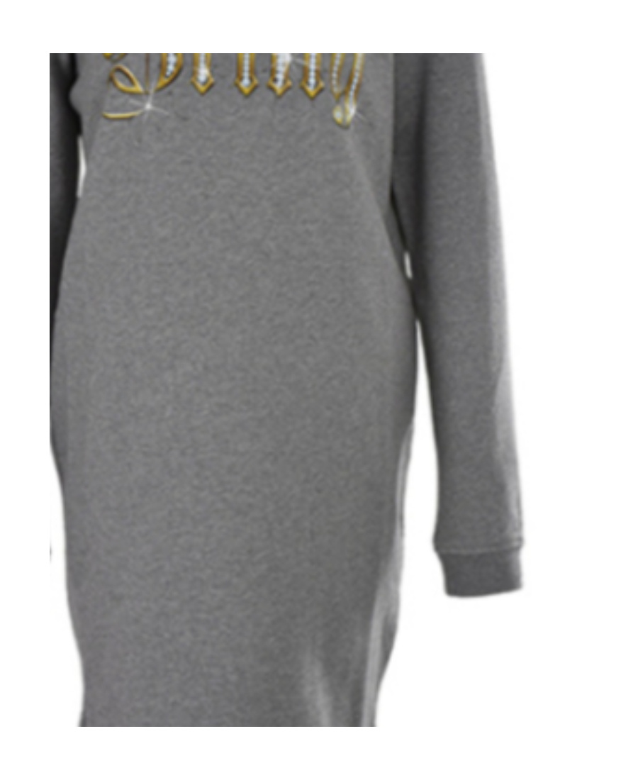 Moschino Printed Logo Dress In Gray