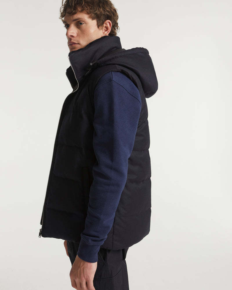 YVES SALOMON SLEEVELESS WOOL DOWN VEST
