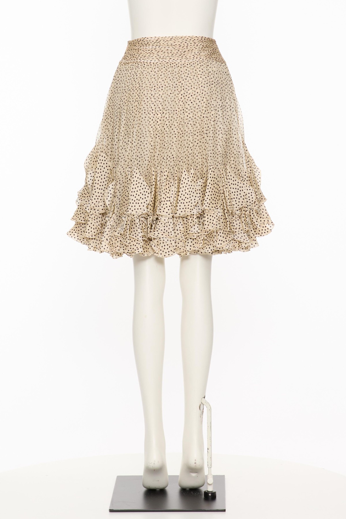 Valentino Asymmetrical Tailored Skirt In Birch/black