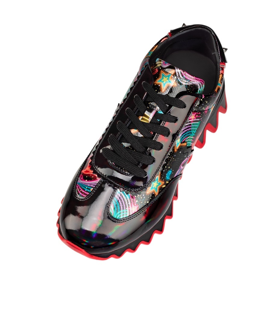 Christian Louboutin Lace Up Sneakers In Black