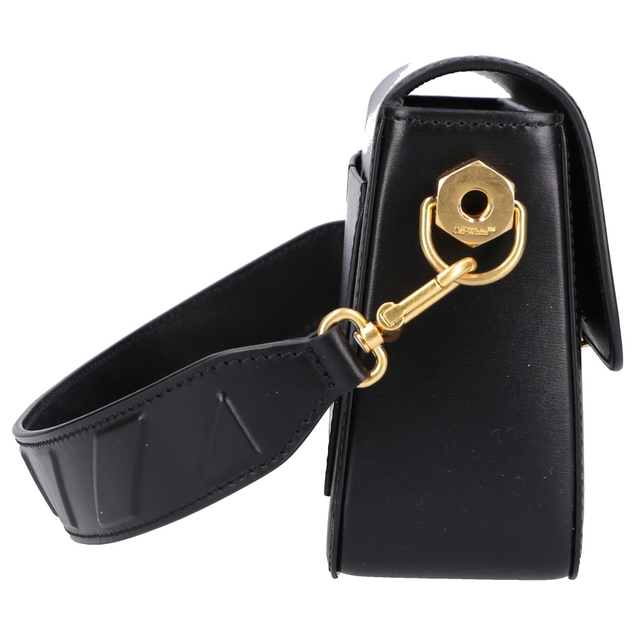 Off-white Logo Strap Satchel In Black