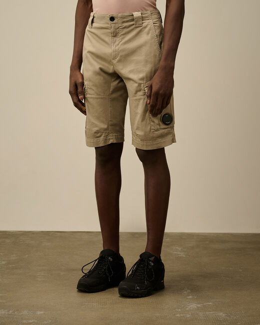C.P. COMPANY SATIN CARGO SHORTS