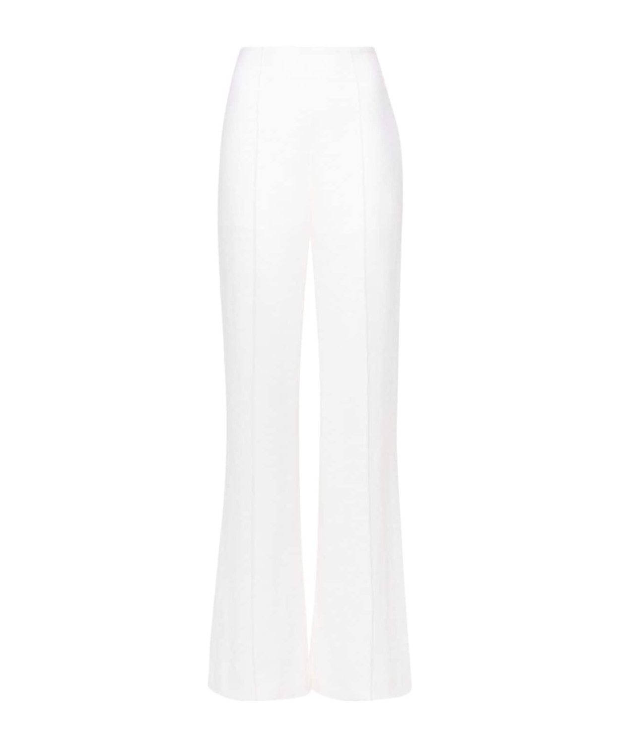 Chloé Pleated Wide-legged Casual Pants In White
