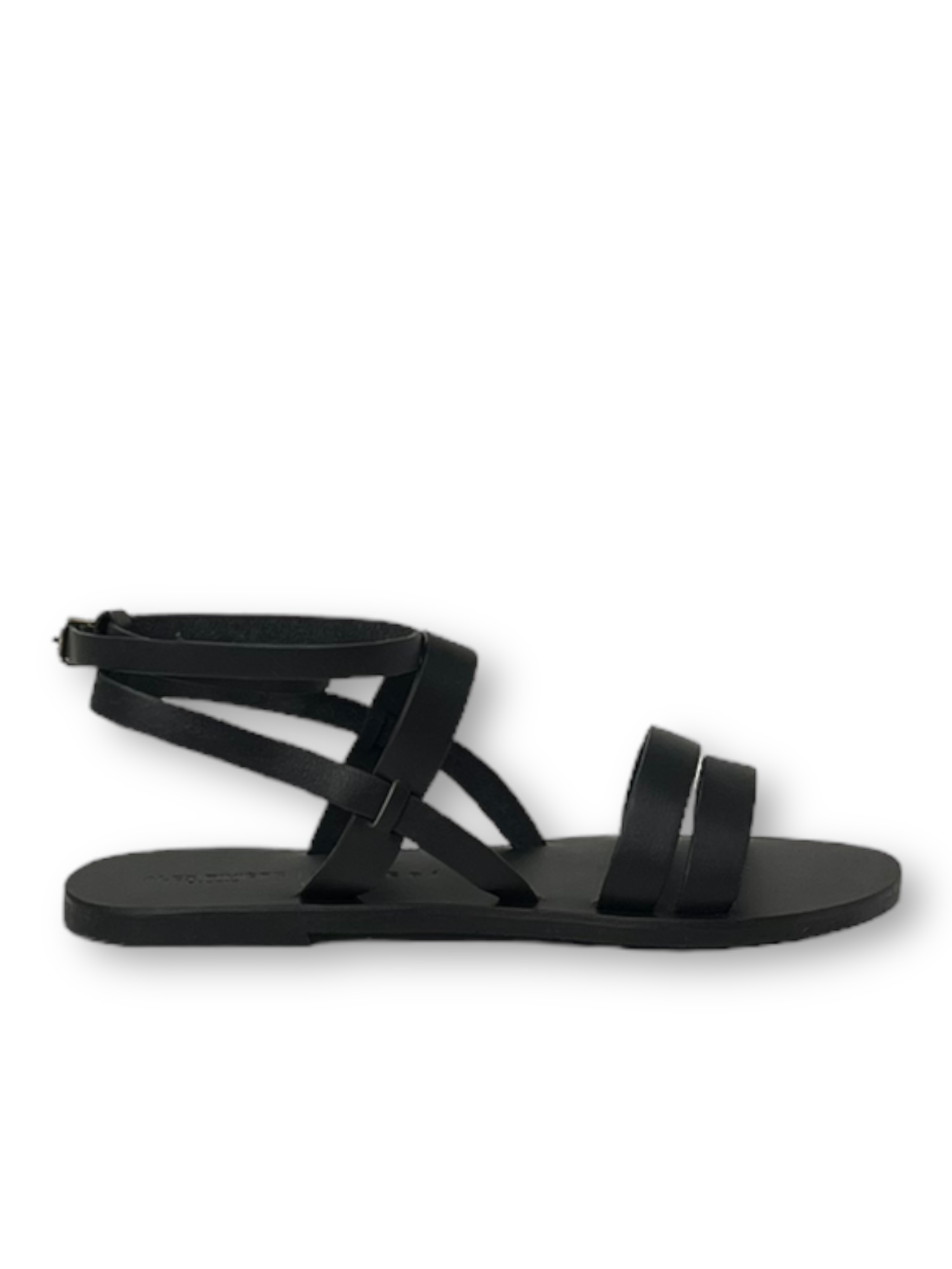 Manebi X Alex Riviere Mika Leather Sandals In Black