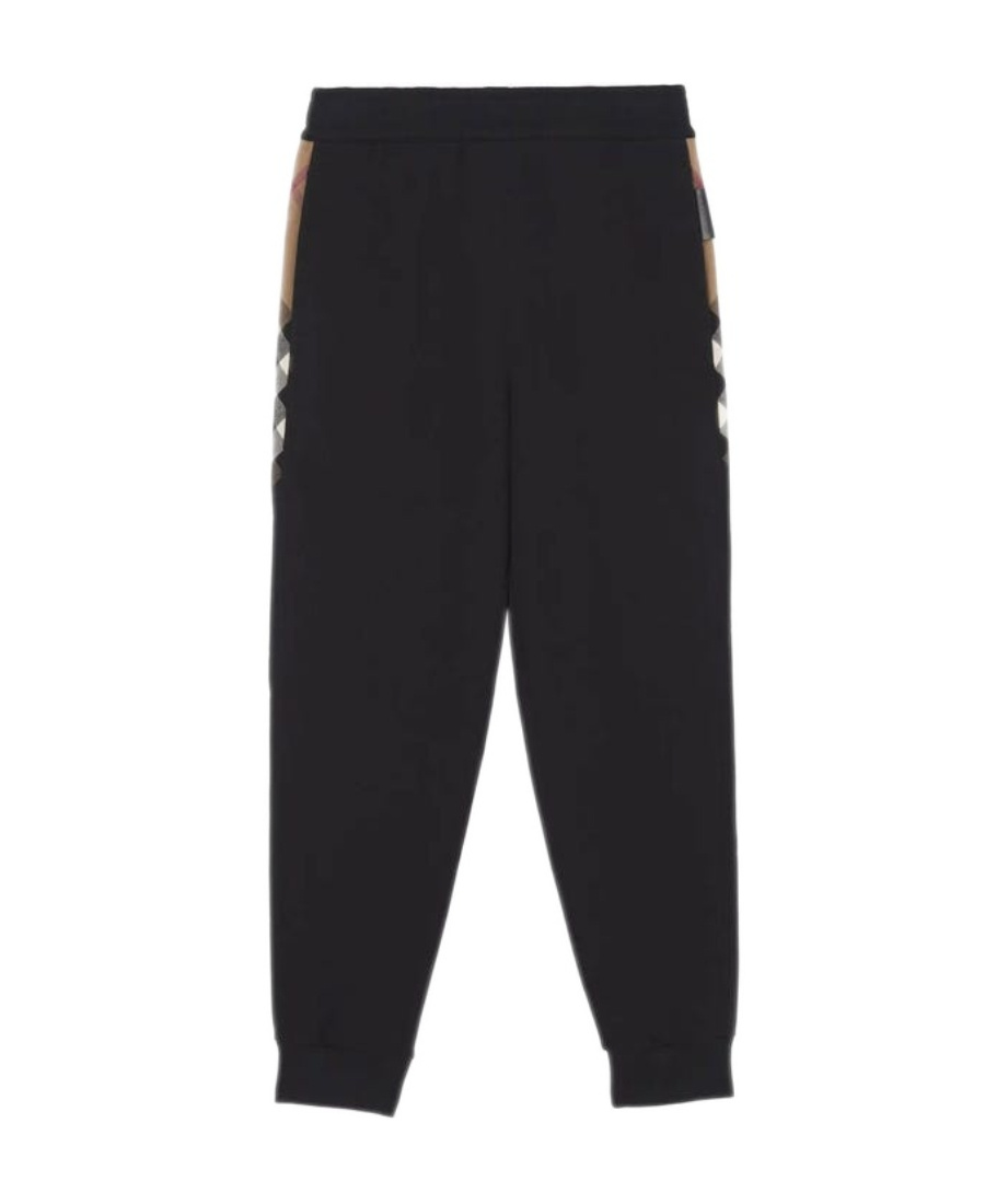 Shop Burberry Stephan Vintage Check-detail Track Pants In Black