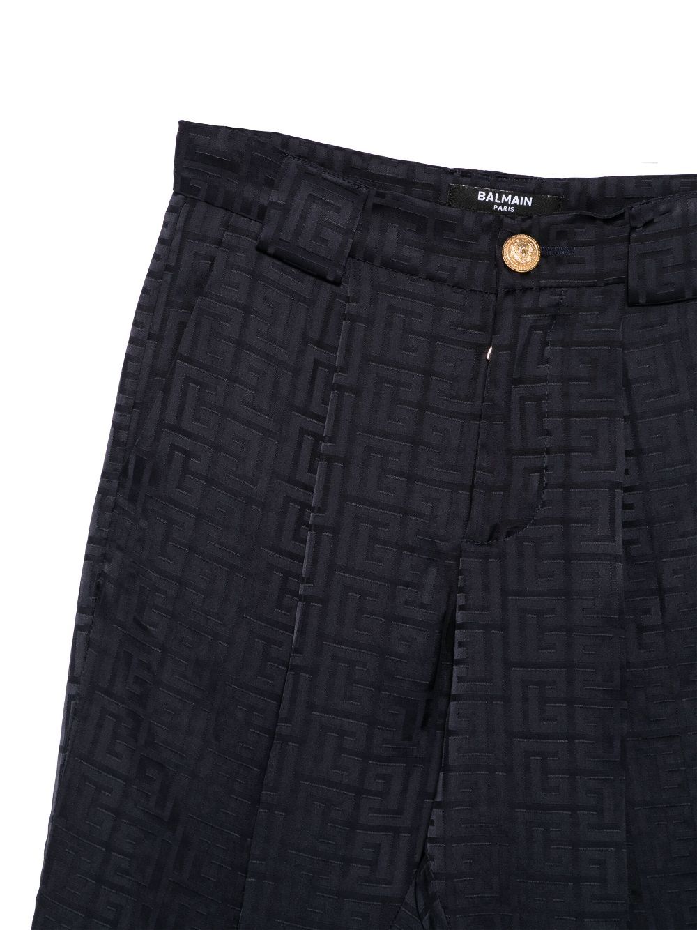 Balmain Pb-jacquard Trousers In Black