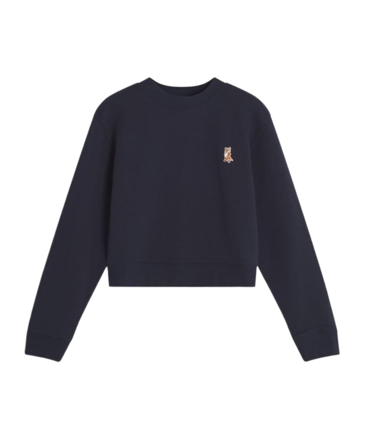 Maison Kitsuné Long-sleeved Sweatshirt In Black