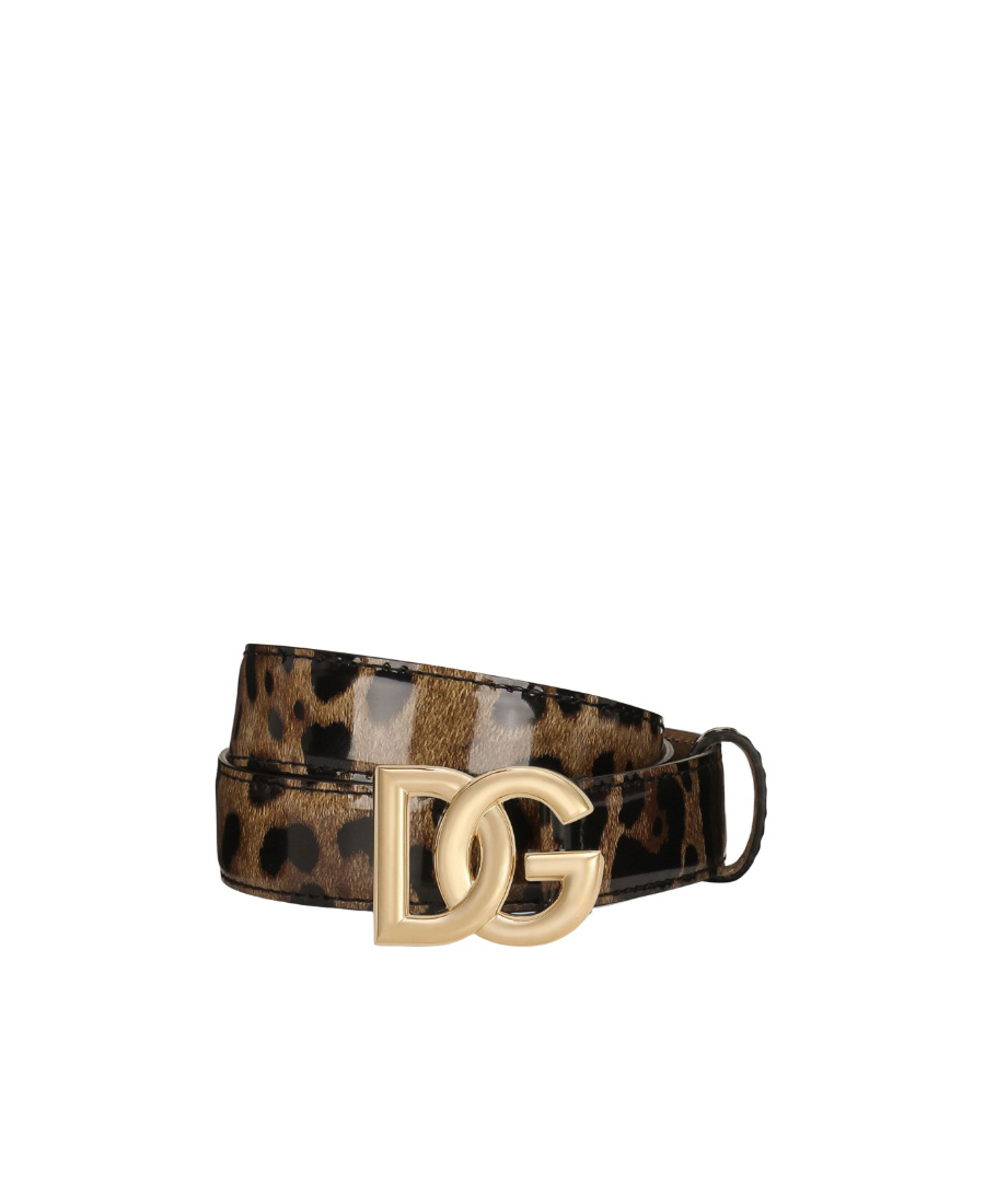 Dolce & Gabbana Dolce Gabbana X Kim Leopard-printed Buckle Belt In Black