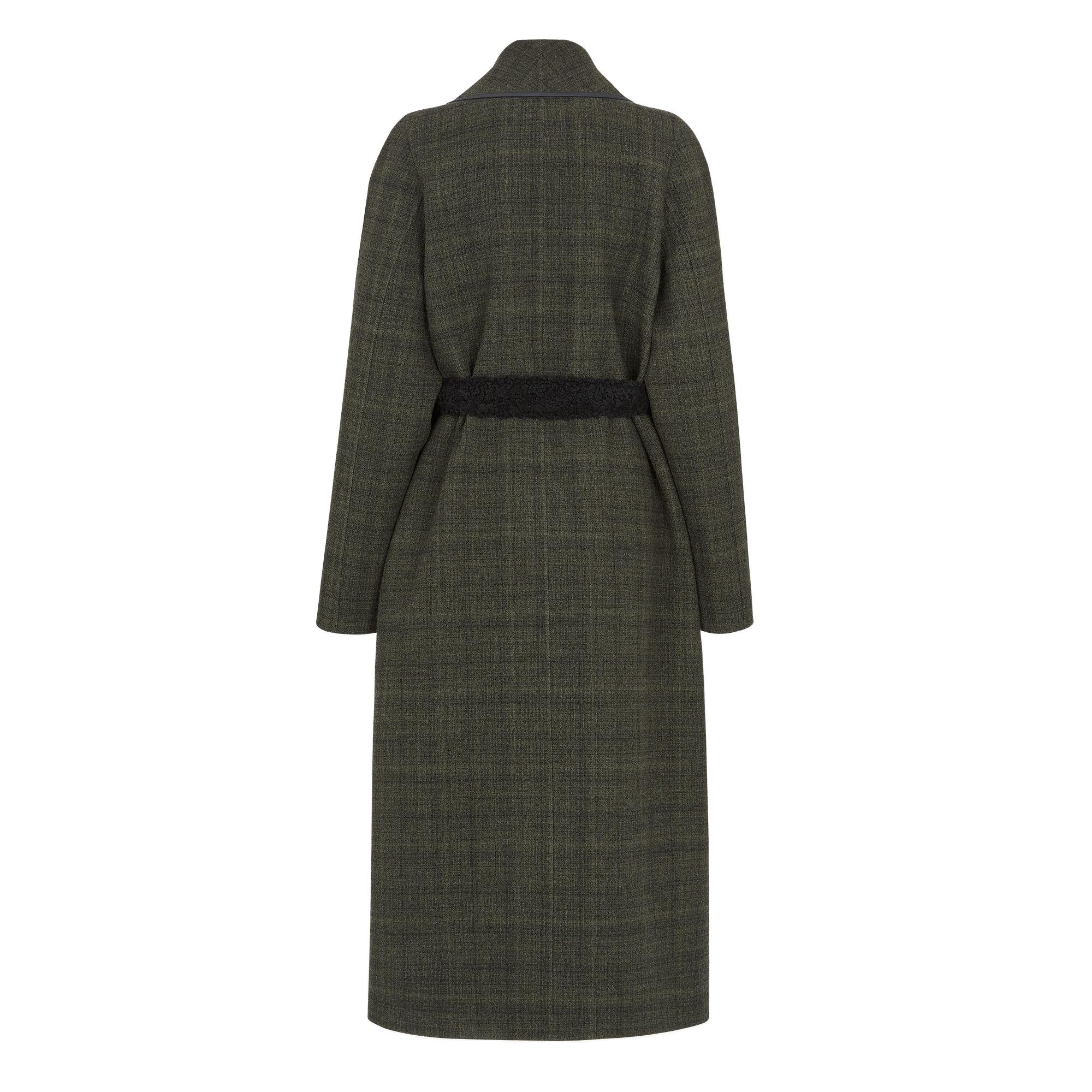 Fendi Wrap Type Cocoon Coat In Black