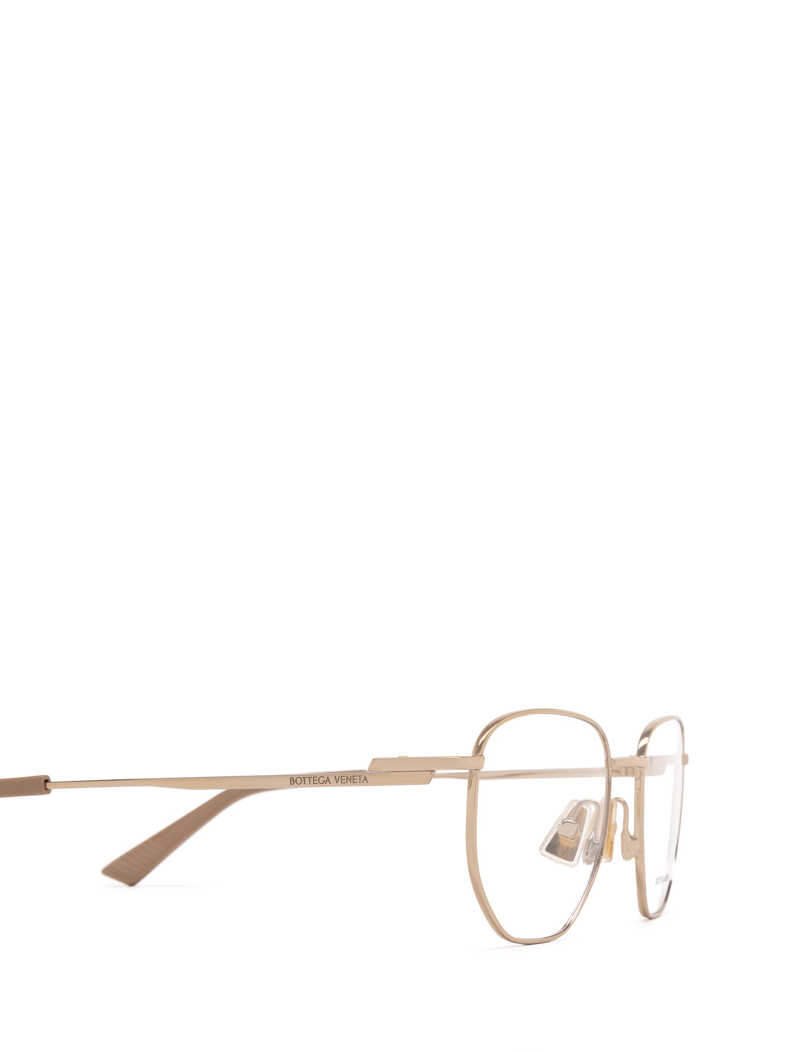 Bottega Veneta Logo Flat Mirror In Nude