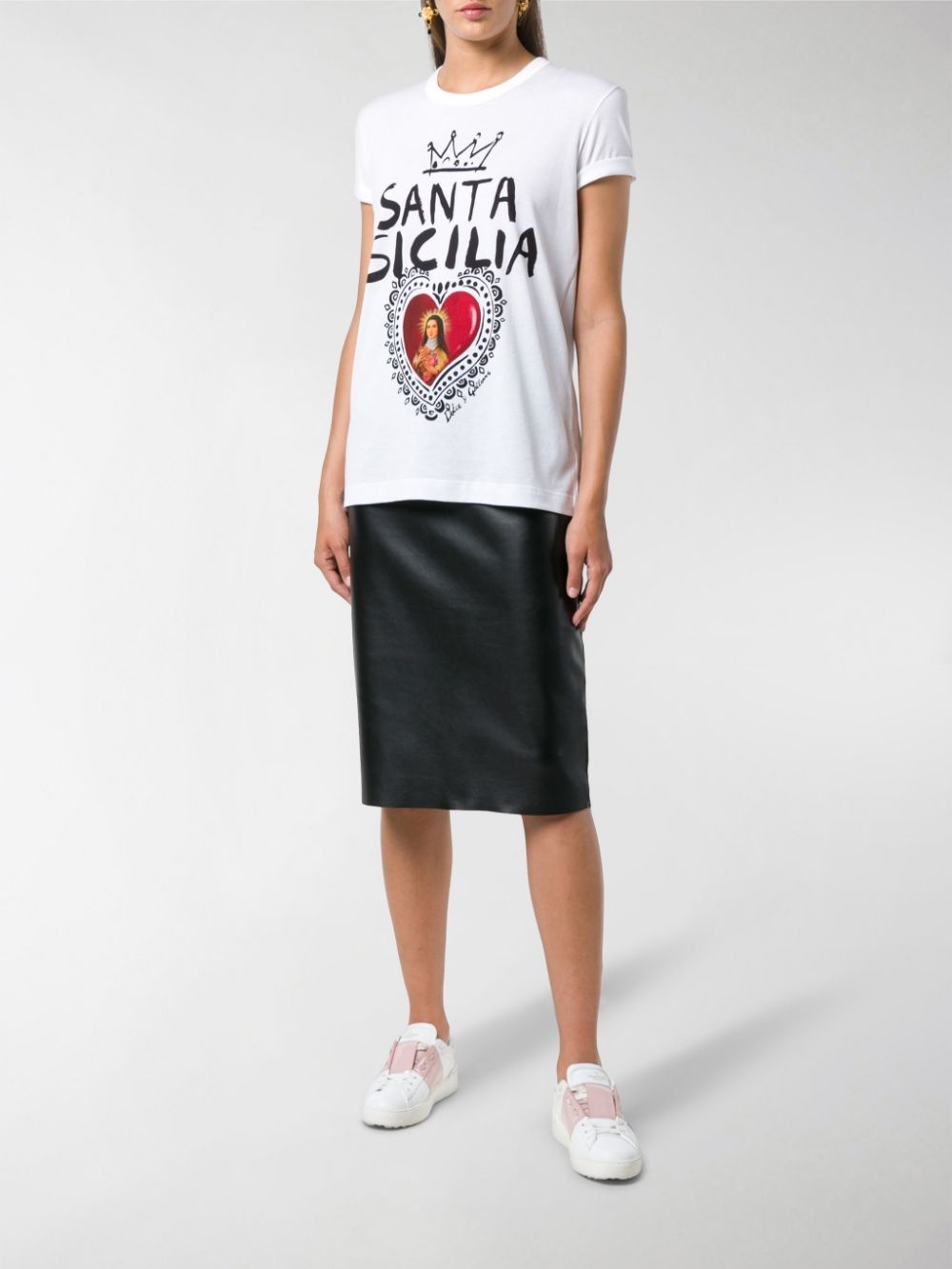 Dolce & Gabbana St. Sicilian Printed T-shirt In White