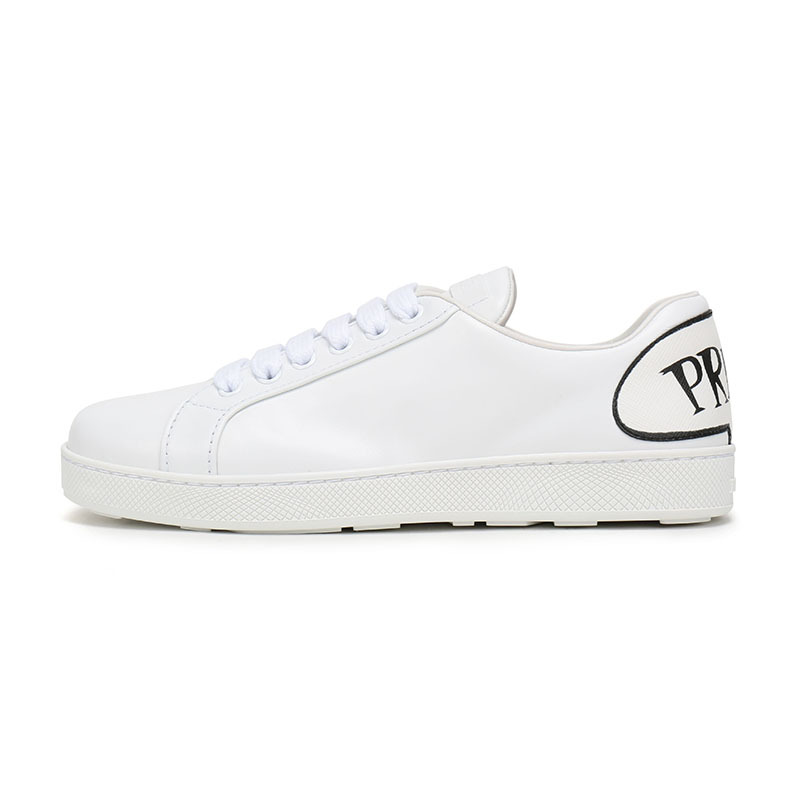 Prada Lace-up Casual Sneakers In White