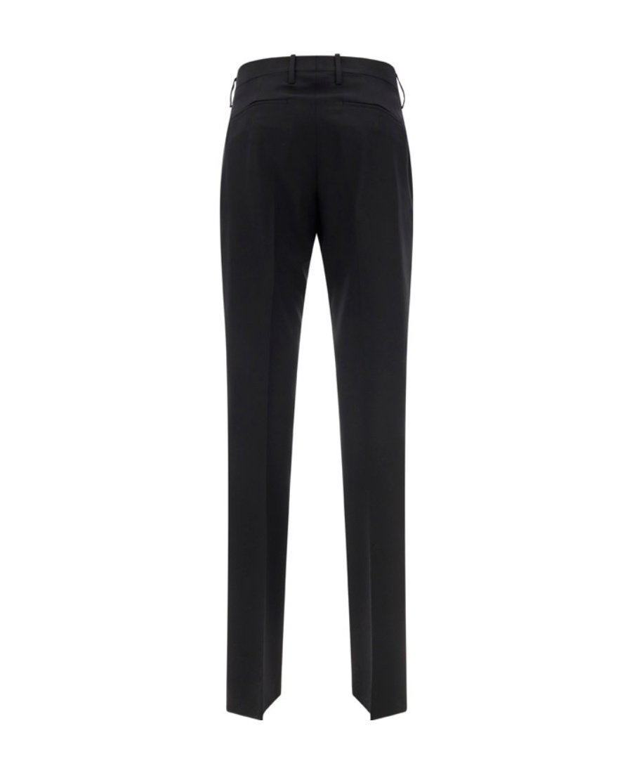 Off-white Logo-print Tailored Trousers In Black