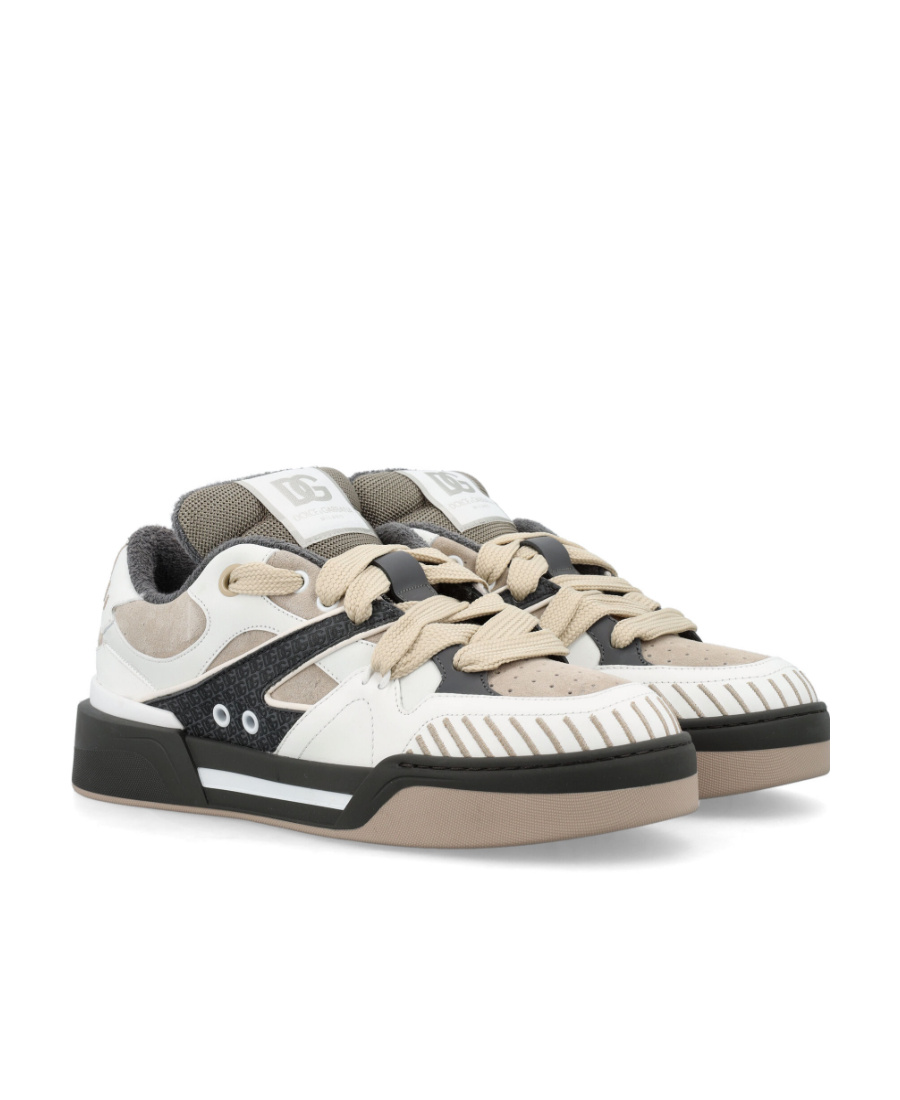 Dolce & Gabbana New Roma Leather Sneakers In Black