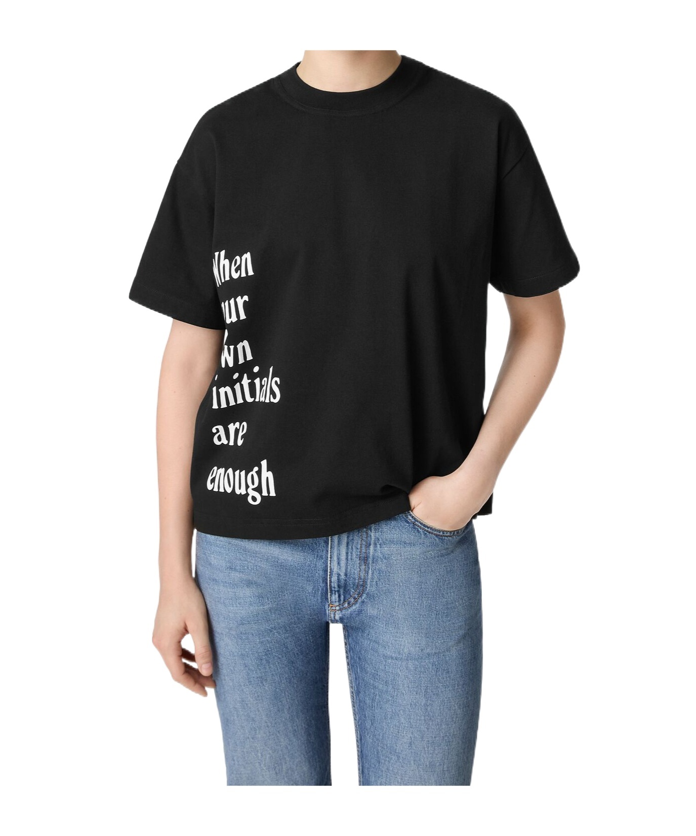 Bottega Veneta Cotton Printed Jersey T-shirt In Black