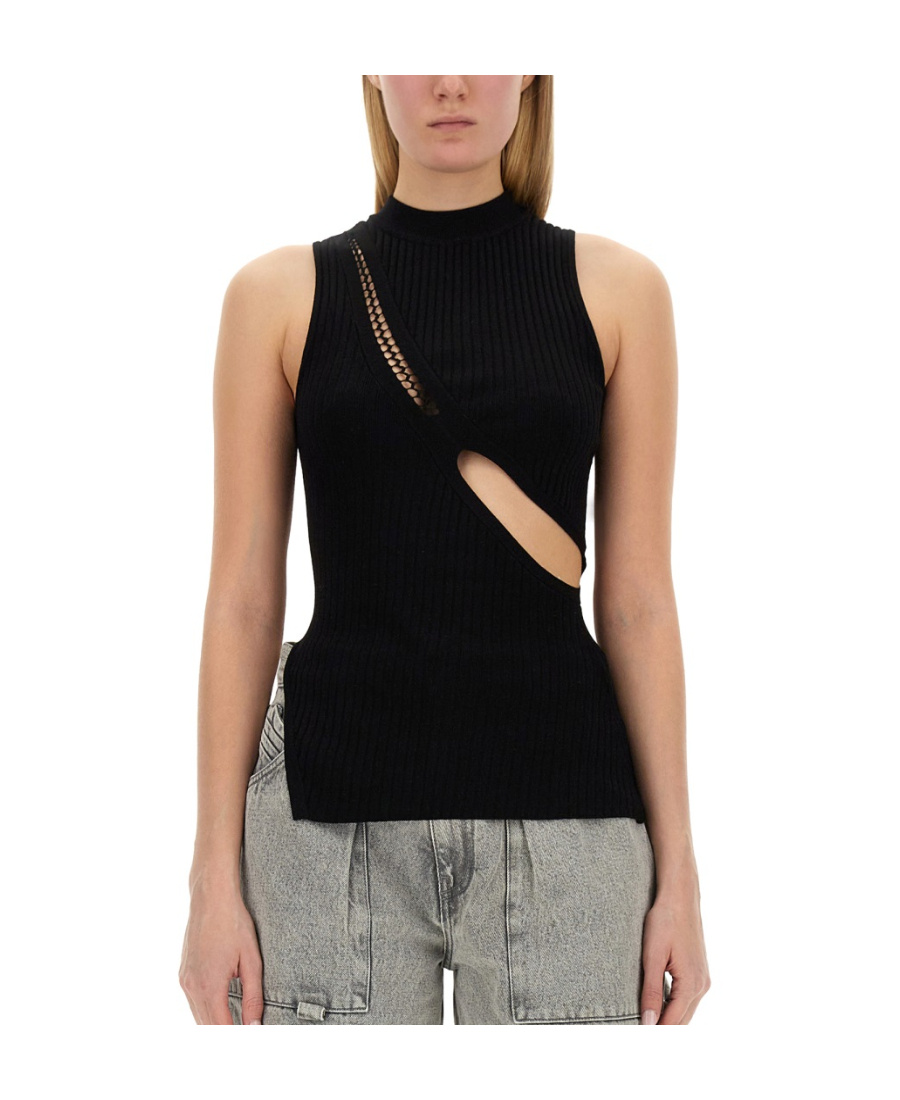 Attico Viscose Top In Black