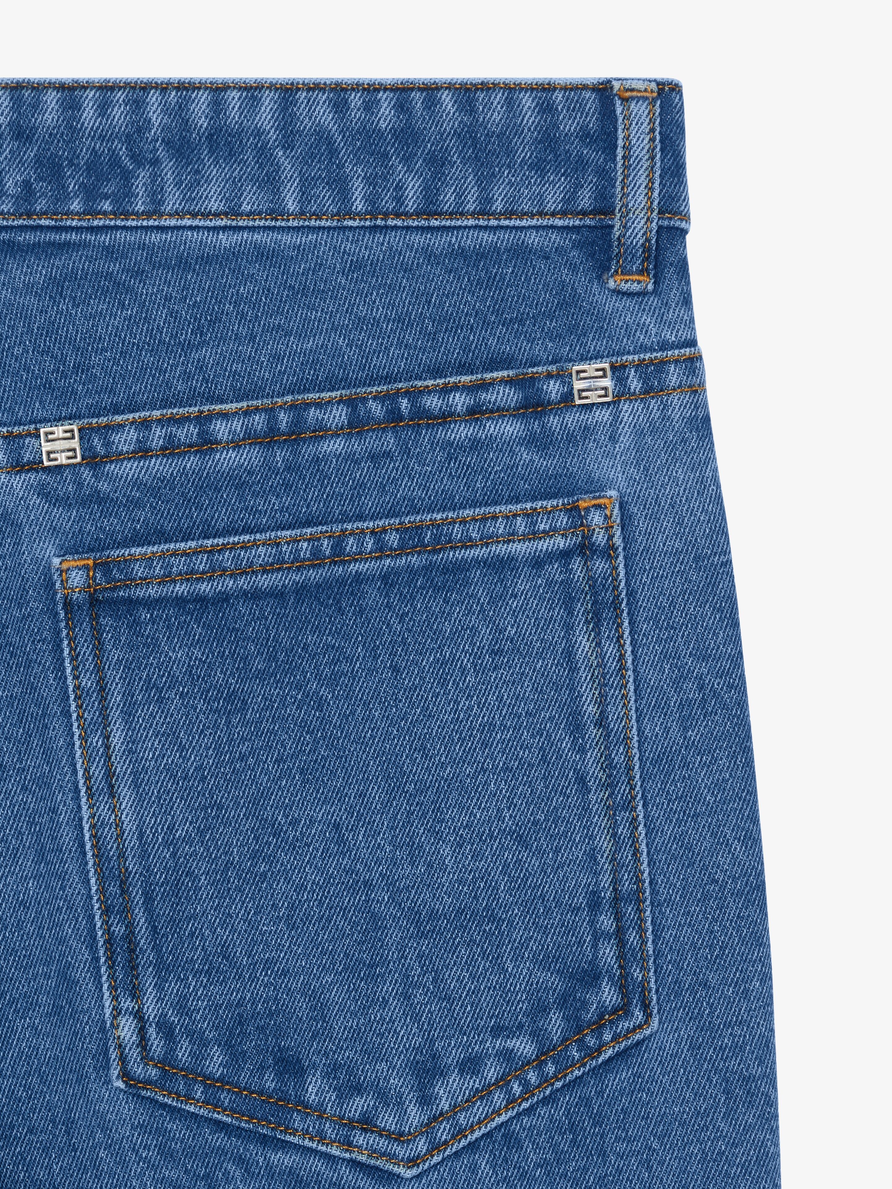 Givenchy Logo-plaque Slim-fit Jeans In Blue
